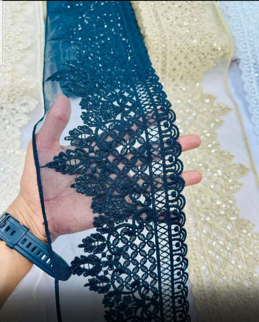 Larg Sitari Milky Lace